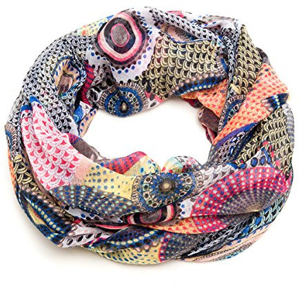 zarolo Loop - Schal/Schlauchschal mit Kreismuster in verschiedenen Farben, Hochwertig, 9, M