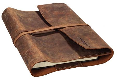 Greenburry Vintage Notizblock Leder-Umschlag A5 braun | 23x17x2cm