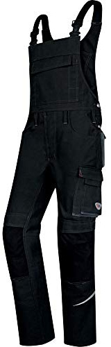 BP 1804-720-32-52n Latzhose, Stretch-Hosenträger mit Clipbefestigungen, 305,00 g/m² Verstärkte Baumwolle, schwarz, 52n