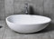 BERNSTEIN - Vasque Lavabo Ovale à poser Blanc brillant 60x35x16cm fonte minérale Lave main + Bonde pop-up & cache Blanc - Design, Robuste & Durable - TWA65