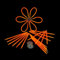 Decotrend-Line-100 Starlight Glowstick Fluo Neon Armbänder Farbe Orange 100106