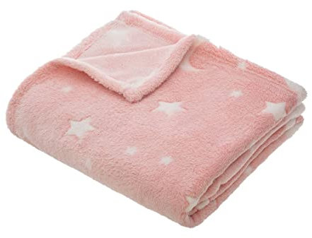 Atmosphera - Plaid Enfant Motif Phosphorescent - Rose 125x150 cm