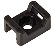 GTSE Lot de 100 attaches de câble noires à visser – Attaches de câble jusqu'à 13 mm de large – Trou de vis de 6 mm (M6) – Fixation de serre-câbles