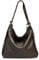 Caspar 2in1 Große Leder Rucksack Schultertasche XL Elegante Damen Handtasche - PREMIUM LINE - Modell No.786 - Made in Italy, Farbe:dunkelbraun, Accessoires:One Size