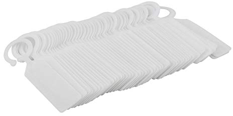 Raguso 100 PCS Kunststoff-Hängeetiketten Wiederverwendbarer Samen Name Marker Label Marker Zeichen Gartenwerkzeuge für Pflanzenbaum Blumenidentifikation Kindergarten Sämling Tags Gartendekor(Weiß)