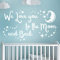 Wandsticker mit Zitat We love you to the moon and back, für Kinderzimmer, Kinderzimmer, Kinderzimmer, Vinyl, inspirierend