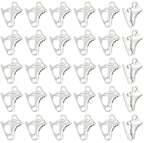 UNICRAFTALE Ca. 30 Stück Tibetische Legierung Anhänger Antike Silber Charms Schlittschuhe Anhänger Edelstahl Schlittschuh Charms Anhänger Für Halskette Schmuck Herstellung 18x16x5mm, Loch 2 mm