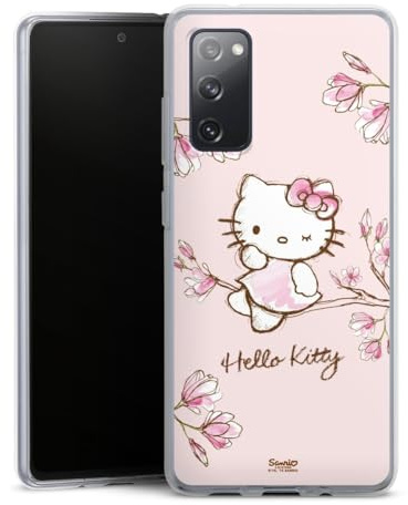DeinDesign Silikon Hülle kompatibel mit Samsung Galaxy S20 FE Case transparent Handyhülle Hello Kitty Fanartikel Hanami