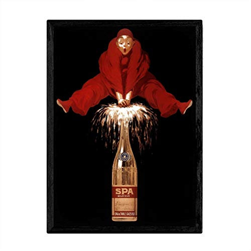 Nacnic Vintage Poster Champagner. Blätter für Interieur mit klassischen und antiken Werbebildern zu dekorieren. Gemälde Retro-Dekor. A3