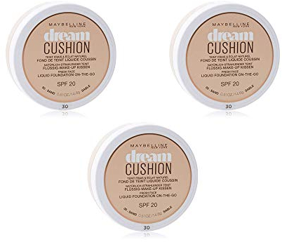 Maybelline New York Grundierung dream cushion 30 Sand, 3er Pack
