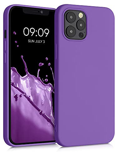 kwmobile Case Compatible with Apple iPhone 12 Pro Max Case - Slim Protective TPU Silicone Phone Cover - Orchid Purple