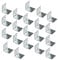 VHG Corner Brackets Wood Connectors - Pack of 20 (30 x 30 x 30 x 1.5) Heavy Duty Reinforced Braces, L Shaped Angle Connector with Beading, Timber Joining Fixing Connector, Galvanised Steel Metal Sheet