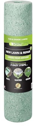 Growtrax Biodegradable Grass Seed Mat - 100 Sq Ft Year Round Green