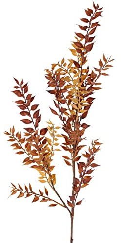 artplants.de False butcher's broom branch ELENIE, brown-orange, 95 cm - Artificial branch