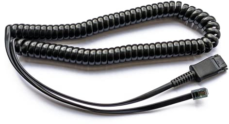 Project Telecom U10P Standard Connection Lead – QD to RJ11 Cable – Compatible with Plantronics Corded Headsets – Direct Connect Adapter for Desk Phones