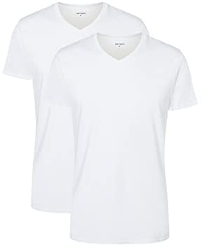 Camano T-Shirt Herren 2er Pack Baumwolle Weiß 2XL | Mit modischem V-Ausschnitt ausgestattet, Vielseitig und unkompliziert kombinierbar, Im praktischen 2er-Pack, Unterhemd