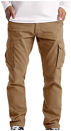 Ronony Herren Freizeithose Modisch Karierte Jogginghose Lange Slim Fit Atmungsaktiv Sporthose mit Drawstring und Taschen für Männer Outdoor Sport Jogging Laufen Fitness Freizeit Trainingshose Yogahose