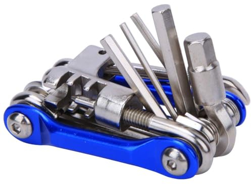 Agatige Fahrradreparaturset, 11-in-1-Fahrrad-Multitool mit T25-Kettenschneider, Inbusschlüssel Fahrradausrüstung Werkzeug Fahrrad Reparatur Set Pocket Tool für Rennräder Mountain Blke