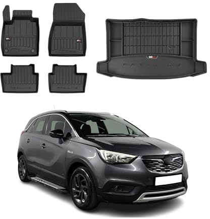 OMAC Fußmatten & Kofferraumwanne Set kompatibel mit Opel Grandland X 2017-2024 Gummi 5X