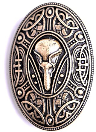 LANGHONG Nordische Wikinger-Brosche für Herren, Schildkröten-Brosche, Talisman-Schmuck, Geschenk für Männer, 70X50, Bronze, Edelstein, Metall, Zinklegierung, Kein Edelstein