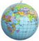 WAITLOVER Globe English PVC Aufblasbarer Globus mit Globus-Halterung, W4 x 8