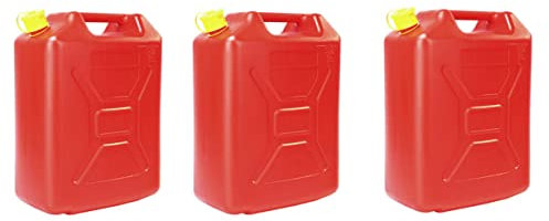 3 x 20L 5 Gallon Plastic Water Storage Jerry Can Tank Container For Camping Hiking Travelling Storage Bag Carrier Gallon Bucket Barrel for Campervan water Storage Tank