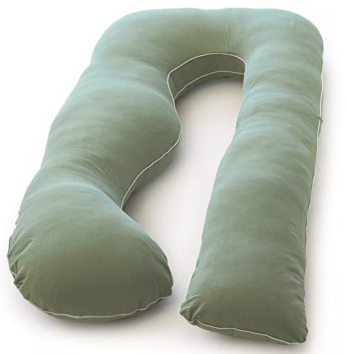 PharMeDoc Schwangerschaftskissen - Seitenschläferkissen, U Form Pregnancy Pillow und Stillkissen - Unterstützung für Rücken, Hüften, Beine, Bauch für Schwangere Frauen, Seitenschläferkissen mit Bezug