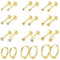 Diamday 12 Paar Klein Ohrringe Sets für mehrere Piercings, Hypoallergene 14K Gold Plattiert Creolen kleine Huggie Hoop Ohrringe Frauen Ohrläppchen Knorpel Helix Tragus