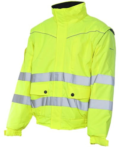 WÜRTH MODYF Warnschutz Blouson EN ISO 20471 Klasse 2.2 - wasserdichte Pilotenjacke mit Fleece-Innenfutter in den Größen XS-6XL in Gelb oder Orange
