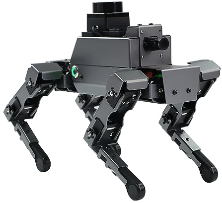 Yahboom ROS2 Robot Dog with RPi 5 AI Model Voice Embodied Intelligence OpenCV Programmable Bionic Quadruped AI Robotic Dog,for Educational Python Programming,Electronic Engineers(with Raspberry Pi)