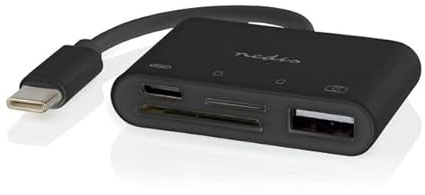 Nedis USB-Hub - 1x USB-C - 1x USB A / 1x USB-C - 4-Port Port(s) - USB 2.0 - Stromversorgung über USB - SD & MicroSD