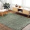 Livabliss Shaggy Rug - Modern Berber Rugs Living Room, Large 120x180 cm, Soft Shaggy Rugs for Bedroom - Neutral Boho Fluffy Rug, Easy Care Plush Thick Pile - Medium Green