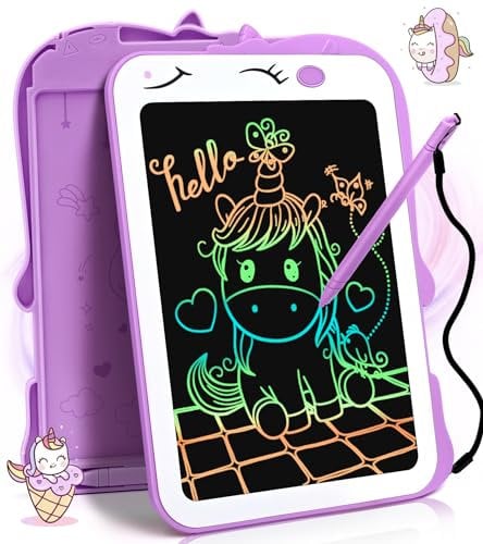 Tavoletta Grafica Bambini LCD Scrittura da 8.5 Pollici, Lavagnetta Cancellabile Giochi Bambini 3 4 5 6 Anni Regalo Compleanno Natale, Lavagnette Scrittura Giochi Educativi 3-7 Anni, Porpora