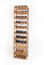 PROREGAL Weinregal PINOTWINE | HxBxT 166x43,4x25cm | 44 Flaschen | Massives Kiefernholz | Braun geölt | Weinhalter Weinständer Flaschenständer Flaschenregal Holzregal
