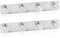 RICOO Edelstahl Garderobenhaken MH025S-4x2, Wandhaken Silber, Robuste Hakenleiste für Wandmontage, 2 Stück, Kleiderhaken Garderobe in Elegantem Design, Vielseitig Einsetzbar - Langlebig & Kratzfest