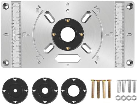 Furniture Plate | Woodworking Milling Board | Aluminum Router Plate | Engraved Milling Plate, Cast-Aluminum Router Board, Heavy-Duty Milling Board. Sturdy Aluminum Plate for WiFi, Router, Modem