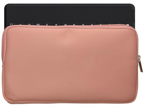 kwmobile Nylon Keyboard Zip Case Compatible with Logitech KEYS-TO-GO Case - Pastel Peach