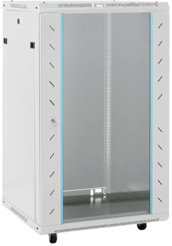 vidaXL 18U Netzwerkschrank auf Rollen 19 IP20 60x60x100 cm