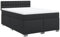 vidaXL Boxspringbett, Polsterbett Bett mit Matratze, Bettgestell mit Kopfteil Lattenrost, Doppelbett für Schlafzimmer, Schwarz 140x200cm Kunstleder