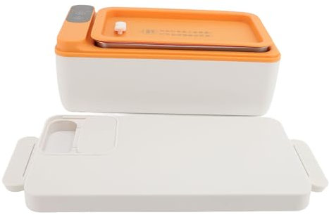 Topiky Heated Lunch Box, Stainless Steel Food Warmer Lunch Box, Double Sealed Leak Proof, 1L Large Capacity Portable Food Warmer for Office (White)