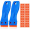 SGERUFZ 2 Pcs Rasqueta Vitroceramica Rascador con 20 Cuchillas Espátula Plástico para Raspar Pegatinas de Vidrio Vinilo y Adhesivos