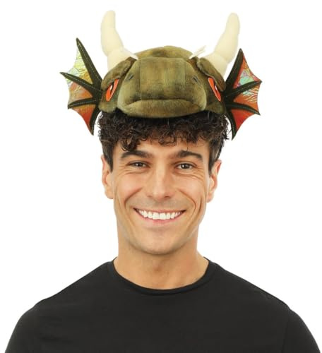 P' Clown Haarreif, Drache, Haarreif, Dinosaurier, für Erwachsene, Kinder, Kostümzubehör, Karneval, Halloween, Cosplay, Geburtstag, Kostümparty, Polyester (Drache)