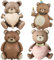 Ballon d'ours, Ballon en Aluminium Ours,ballons décoratifs en forme d'ours,Ballon Ours Anniversaire Ballon Cœur Helium Ballons en Aluminium pour Saint Valentin,Anniversaire Déco,4PCS