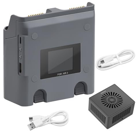 Moyeux Batterie À 2 Emplacements pour Air 3 Moyeux Batterie avec Indicateurs Entrée 5V/9V/12V/15V-3A