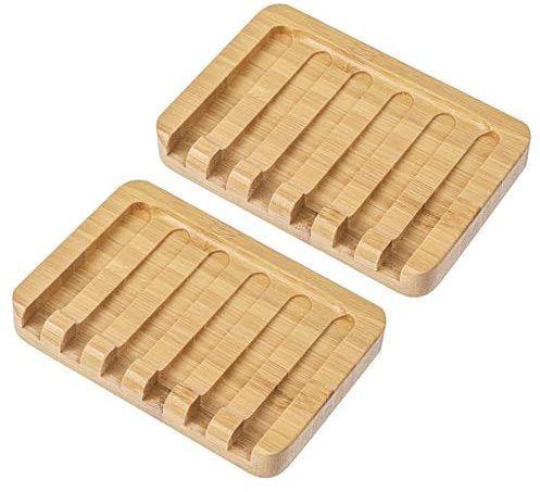 2 Stück Seifenschale Mit Ablauf, Handgefertigte Seifenschalen, Seifenschale Holz, Soap Holder Für Dusche, Bad, Badewanne, Küche Schwämme, Seifenhalter Zum Platzieren Von Seife