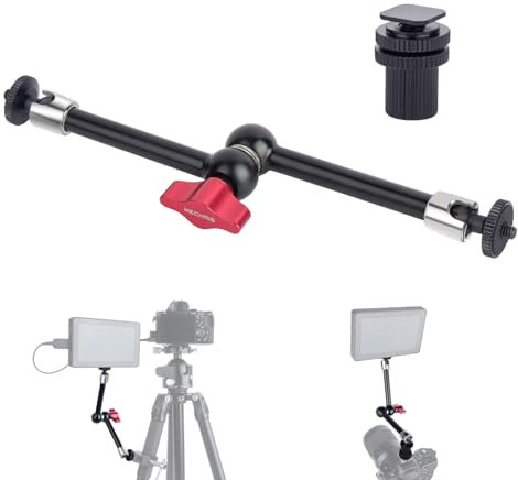 Mechrig 11 Pro Cold Shoe Magic Arm, Extra-Long Adjustable Friction Arm with 1/4 Screw for Teleprompter, Ring Light, Camera Rig – Live Stream Filmaking-87003