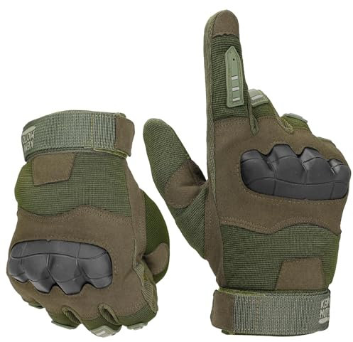 KEMIMOTO Outdoor Handschuhe Herren, Taktische Handschuhe, Touchscreen, Atmungsaktiv, Vollfinger, Einsatzhandschuhe für Arbeit, Wandern, Jagd und Security,