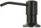 DEJIKOKU Dispensador de jabón para Fregadero de Cocina, Empotrado, de Acero Inoxidable (Metal), con Bomba para jabón lavavajillas o loción, Recarga Desde Arriba, 17 oz, para encimera, Color Negro