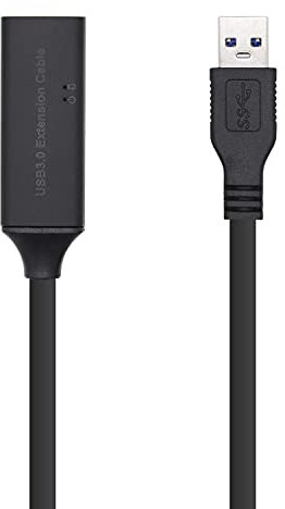 VoltShine Cable USB 3.0 prolongador con amplificador tipo AM-AH, 10 metros, ideal para extender la conexión y mejorar la transferencia de datos.