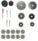 Nettoppo 61Pcs Mini Circular Saw Blade Set Resin Cut-Off Wheels Disc Diamond Cutting Blade Metal Cutter Power Tool